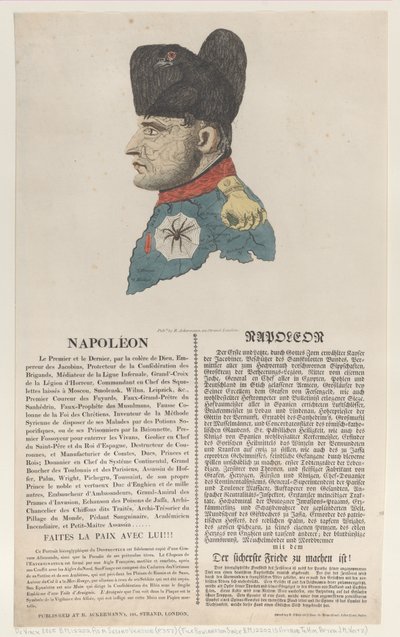 Napoleon, mars 1814, mars 1814. av Thomas Rowlandson