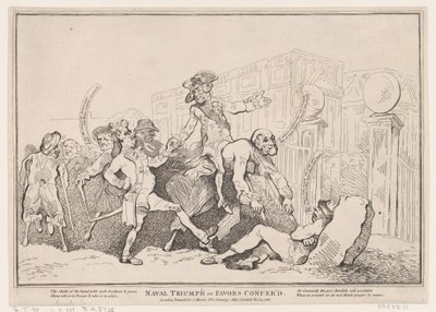 Naval Triumph, or Favors Confered, 13 november 1780., 13 november 1780. av Thomas Rowlandson