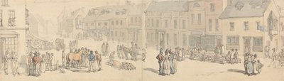Newport High Street, Isle of Wight av Thomas Rowlandson