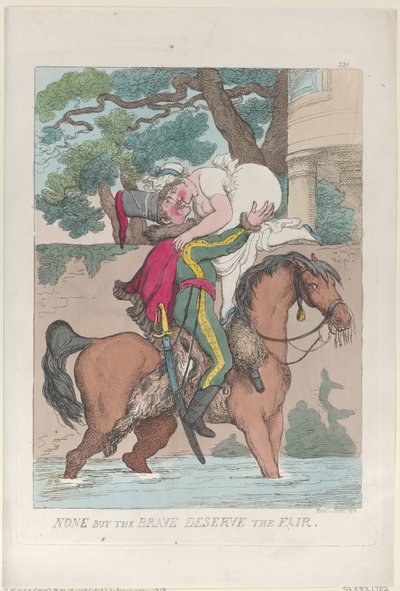 None But the Brave Deserve the Fair, 1813., 1813. av Thomas Rowlandson