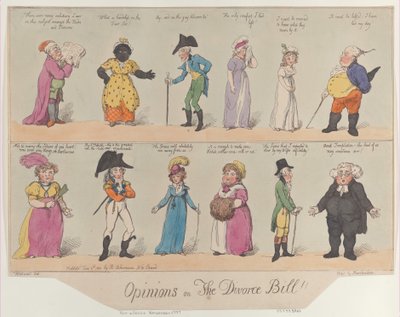 Åsikter om The Divorce Bill!!, 2 juni 1800., 2 juni 1800. av Thomas Rowlandson