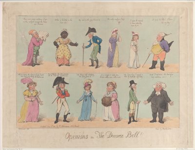 Åsikter om The Divorce Bill!!, 2 juni 1800., 2 juni 1800. av Thomas Rowlandson