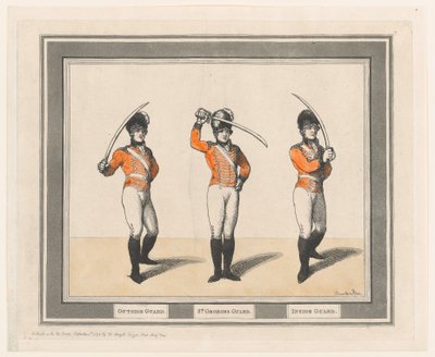 Utanför vakt, St. Georges gardet, inre vakt, 1 september 1798., 1 september 1798. av Thomas Rowlandson