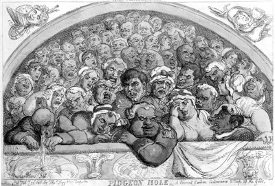 Pigeon Hole - A Convent [sic] Trädgårdskonstnär för att klara av gudarna, 1811 av Thomas Rowlandson