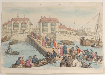 Plåt 25: A Landing Place, från World in Miniature, 1816., 1816. av Thomas Rowlandson