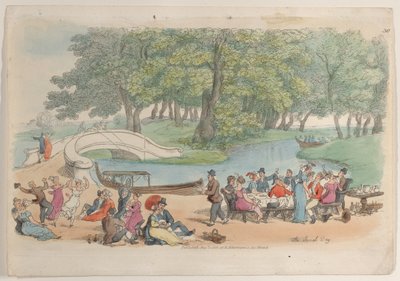 Platt 30: The Social Day, från World in Miniature, 1816., 1816. av Thomas Rowlandson
