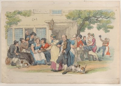 Plåt 6: The Ale-House Door, från World in Miniature, 1816., 1816. av Thomas Rowlandson