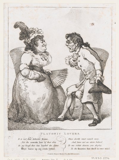 Platonska älskare, 1 augusti 1797, 1 augusti 1797. av Thomas Rowlandson