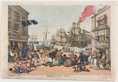 Portsmouth Point av Thomas Rowlandson