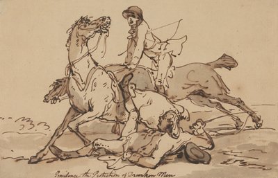 Providence – Skyddet av berusade män av Thomas Rowlandson