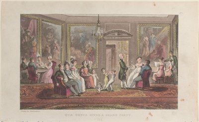 Quae Genus Gives a Grand Party, från The History of Johnny Quae Genus, The Li..., 1 februari 1822. av Thomas Rowlandson