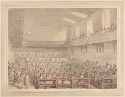 Kväkarnas möte av Thomas Rowlandson