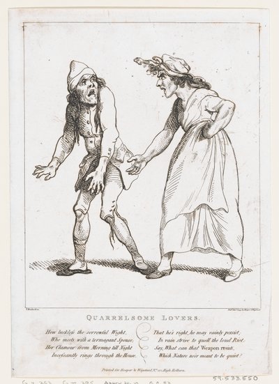 Quarrelsome Lovers, 2 januari 1797., 2 januari 1797. av Thomas Rowlandson