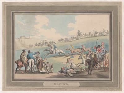 Racing [The Start], 1 januari 1799., 1 januari 1799. av Thomas Rowlandson