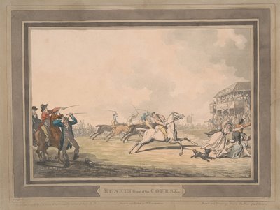 Tävling [set om sex]:  5. Att springa utanför banan av Thomas Rowlandson