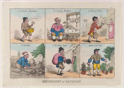 Språkets förfining, 1 oktober 1802., 1 oktober 1802. av Thomas Rowlandson
