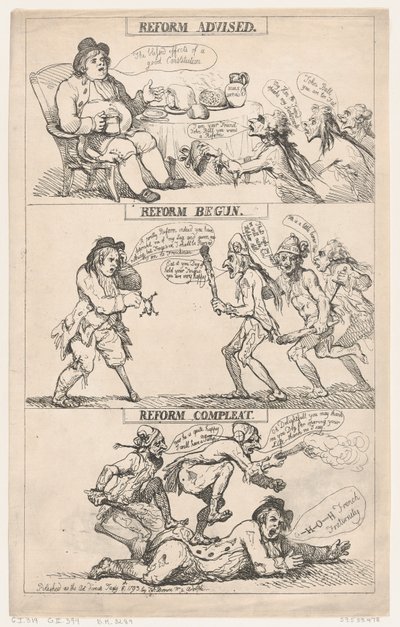 Reform föreslagen, reform påbörjad, reform genomförd av Thomas Rowlandson