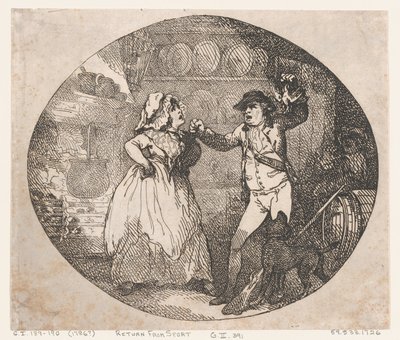 Return from Sport, 1786 ., 1786 . av Thomas Rowlandson