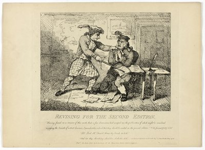 Omarbetning för den andra upplagan, från Boswells Tour of the Hebrides av Thomas Rowlandson