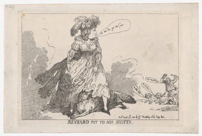 Reynard Put To His Shifts, 23 april 1784, 23 april 1784. av Thomas Rowlandson
