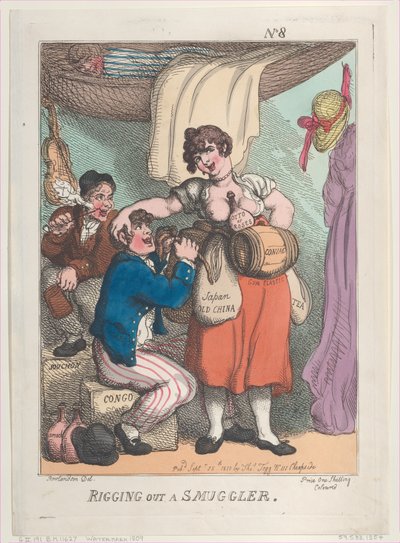 Rigga ut en smugglare, 25 september 1810, 25 september 1810. av Thomas Rowlandson