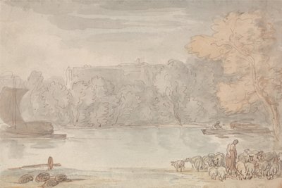Flodmotiv (Themsen vid Eton) av Thomas Rowlandson