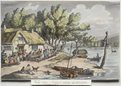Rowlandsons ”Sketches from Nature”:  Utsikt nära Newport, Isle of Wight av Thomas Rowlandson