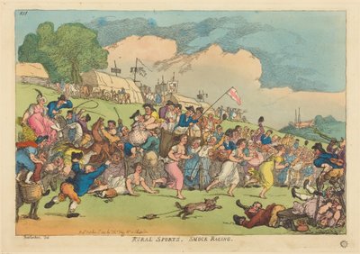 Landsbygdsidrott. Smock-tävlingar av Thomas Rowlandson