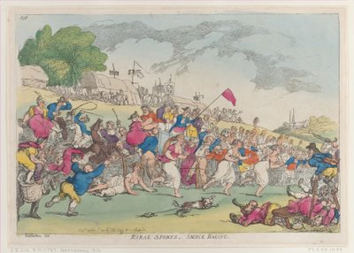 Landsbygdsidrott, Smock Racing, [1 oktober 1811], nytryck., [1 oktober 1811], nytryck. av Thomas Rowlandson