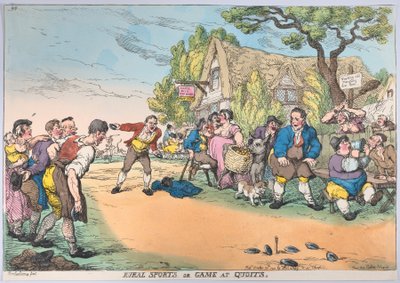 Landsbygdens sport eller spel på Quoits, 30 oktober 1811., 30 oktober 1811. av Thomas Rowlandson