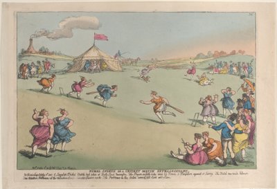 Landsbygdsidrott eller en extraordinär cricketmatch, 10 oktober 1811., 10 oktober 1811. av Thomas Rowlandson