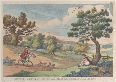 Landsbygdssport, eller en gammal mullvadsfångare i full doft, 31 augusti 1811., 31 augusti 1811. av Thomas Rowlandson