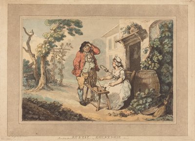Rustikt frieri av Thomas Rowlandson