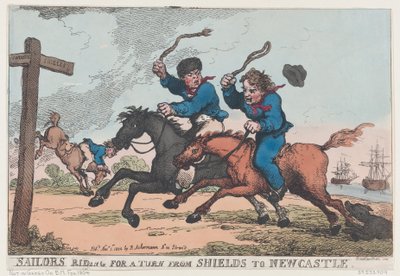 Sjömän som åker en sväng från sköldar till Newcastle, 1 november 1804., 1 november 1804. av Thomas Rowlandson