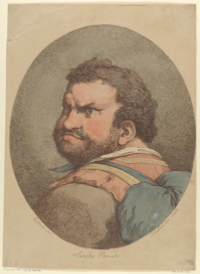 Sancho Panza, från Don Quijote, ca. 1776, ca. 1776. av Thomas Rowlandson