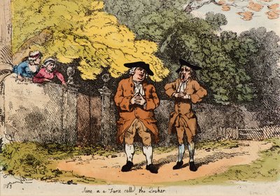 Scen i en fars som kallas kväkaren av Thomas Rowlandson