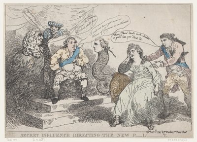 Secret Influence Directing The New P-l-t [parlamentet], 18 maj 1784., 18 maj 1784. av Thomas Rowlandson