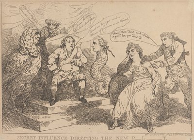 Hemligt inflytande som styr det nya parlamentet av Thomas Rowlandson