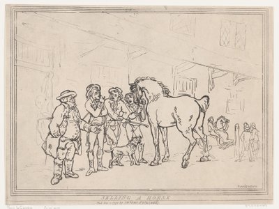 Att sälja en häst, 1 december 1791, 1 december 1791. av Thomas Rowlandson