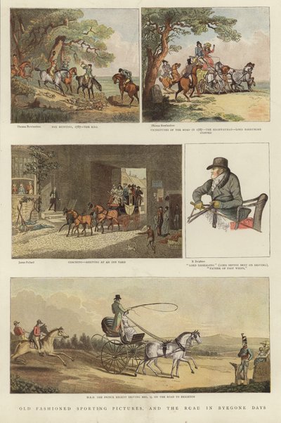 En serie illustrationer av hästar av Thomas Rowlandson