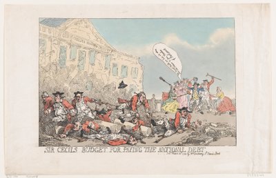 Sir Cecils budget för betalning av statsskulden, 30 mars 1784, 30 mars 1784. av Thomas Rowlandson