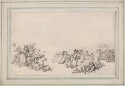 Skridskoåkning på Serpentine av Thomas Rowlandson