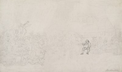 Skiss till ”The Recruiter” av Thomas Rowlandson