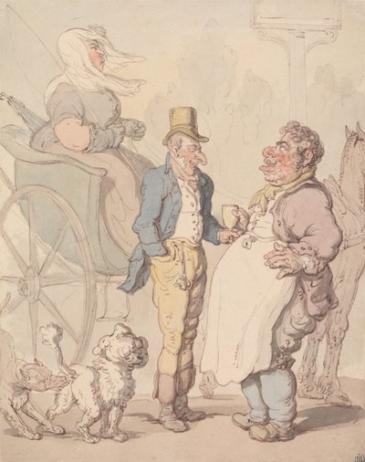 ”Slender Billy” tar sig en paus av Thomas Rowlandson
