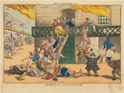 Idrottsgrenar på en landsbygdsmarknad av Thomas Rowlandson
