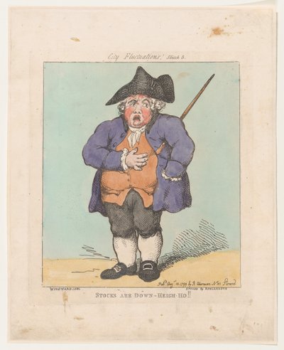 Aktierna är nere- Heigh-Ho!!, 10 augusti 1799., 10 augusti 1799. av Thomas Rowlandson