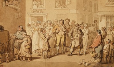 Gatumusikanter, 1823 av Thomas Rowlandson