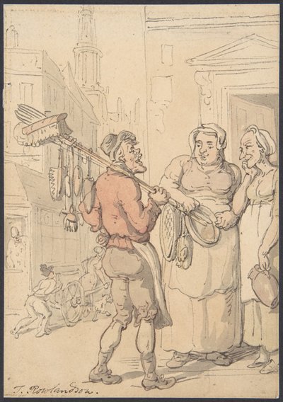 Gatubild: Penselförsäljare av Thomas Rowlandson