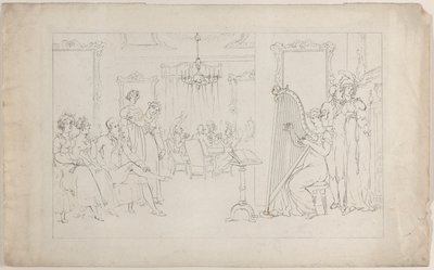 Söt är rösten vars krafter kan röra och kalla det lösdrivna hjärtat att älska..., 1 september 1817. av Thomas Rowlandson