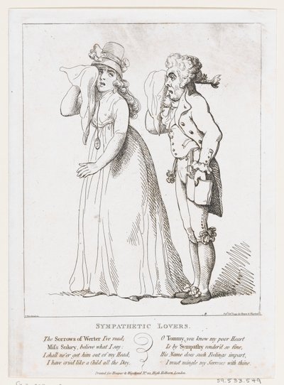 Sympathetic Lovers, 6 februari 1797, 6 februari 1797. av Thomas Rowlandson